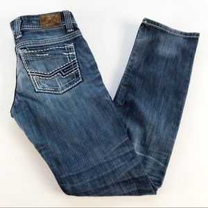 BKE Payton Straight Stretch Distressed Jean Buckle